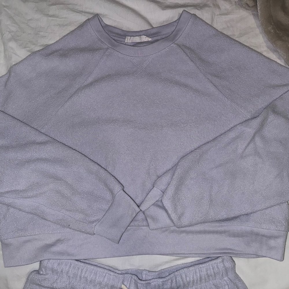 Double Zero Purple Fuzzy pajama or lounge set